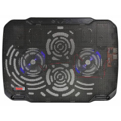 Подставка для ноутбука Buro BU-LCP156-B208 15.6"355x260x21мм 2xUSB 2x 80ммFAN 560г металлическая сетка/пластик черный