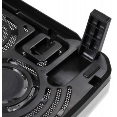 Подставка для ноутбука Buro BU-LCP156-B208 15.6"355x260x21мм 2xUSB 2x 80ммFAN 560г металлическая сетка/пластик черный