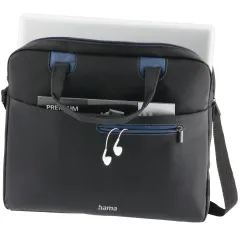 Сумка для ноутбука 15.6" Hama Sydney черный/синий полиэстер (00216519)