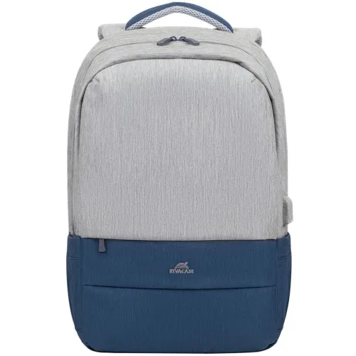 Рюкзак для ноутбука 17.3" Riva 7567 серый/темно-синий полиэстер (7567 GREY/DARK BLUE)