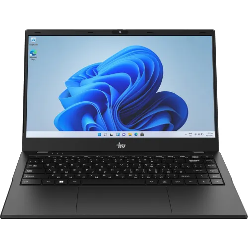 Ноутбук IRU Planio 14ING N-series N100 8Gb SSD512Gb Intel UHD Graphics 14" IPS FHD (1920x1080) Windows 11 Pro 64 black WiFi BT Cam 6000mAh (2059101)