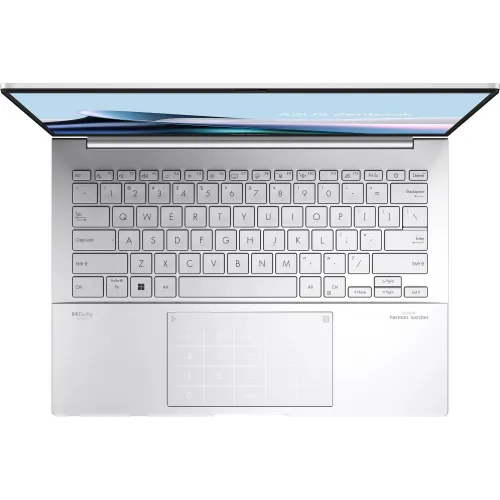 Ноутбук Asus Zenbook 14 UX3405CA-PP477 Core Ultra 9 285H 32Gb SSD512Gb Intel Arc 140T 14" OLED 3K (2880x1800) без ОС silver WiFi BT Cam Bag (90NB14W2-M00N00)
