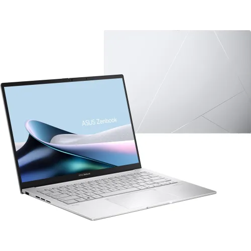 Ноутбук Asus Zenbook 14 UX3405CA-PP477 Core Ultra 9 285H 32Gb SSD512Gb Intel Arc 140T 14" OLED 3K (2880x1800) без ОС silver WiFi BT Cam Bag (90NB14W2-M00N00)