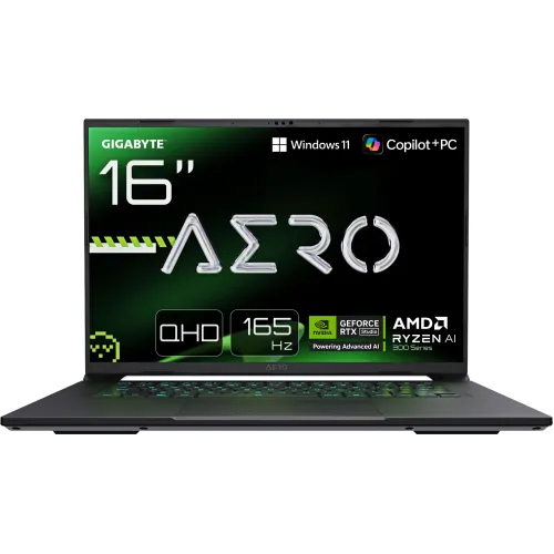 Ноутбук Gigabyte Aero X16 1WH Ryzen AI 7 350 32Gb SSD1Tb NVIDIA GeForce RTX 5070 8Gb 16" IPS QHD+ (2560x1600) Windows 11 Home silver WiFi BT Cam (1WH93KZC64DH)