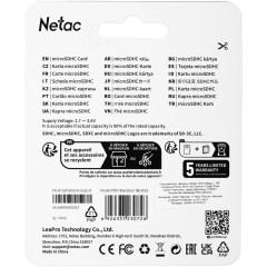 Флеш карта microSDHC 32GB Netac NT02P500STN-032G-R P500 + adapter
