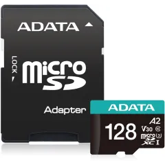 Флеш карта microSDXC 128GB A-Data AUSDX128GUI3V30SA2-RA1 Premier Pro + adapter