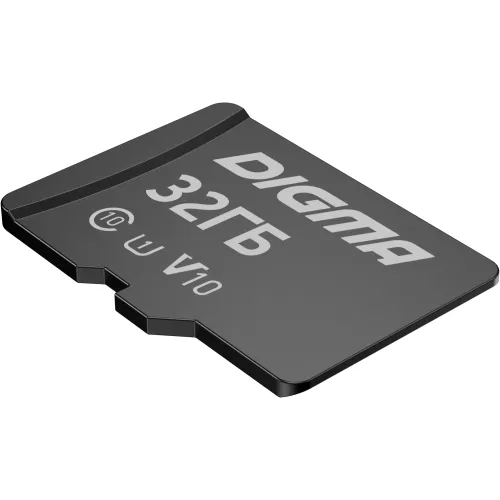 Флеш карта microSDHC 32GB Digma CARD10 V10 + adapter