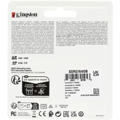 Флеш карта SDXC 64GB Kingston SDR2/64GB Canvas React Plus w/o adapter