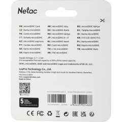 Флеш карта microSDHC 16GB Netac NT02P500PRO-016G-S P500 Extreme Pro V10 A1 w/o adapter