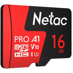Флеш карта microSDHC 16GB Netac NT02P500PRO-016G-S P500 Extreme Pro V10 A1 w/o adapter