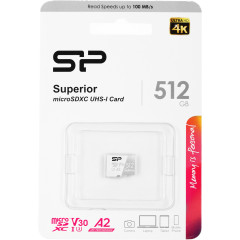 Флеш карта microSDXC 512GB Silicon Power SP512GBSTXDA2V20 Superior V30 A2 w/o adapter