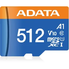 Флеш карта microSDXC 512GB A-Data AUSDX512GUICL10A1-RA1 Premier + adapter