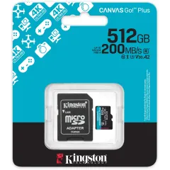 Флеш карта microSDXC 512GB Kingston SDCG4/512GB Canvas Go! Plus V10 A2 + adapter