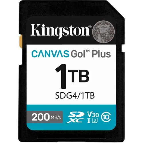Флеш карта SDXC 1TB Kingston SDG4/1TB Canvas Go! Plus V30 w/o adapter