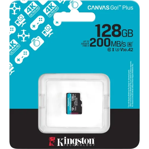Флеш карта microSDXC 128GB Kingston SDCG4/128GBSP Canvas Go! Plus V30 A2 w/o adapter