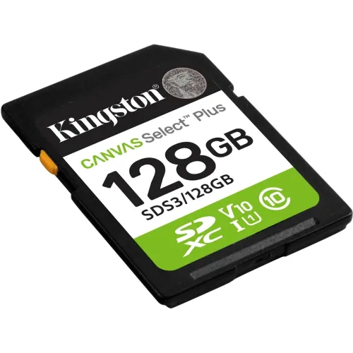 Флеш карта SDXC 128GB Kingston SDS3/128GB Canvas Select Plus V10 w/o adapter