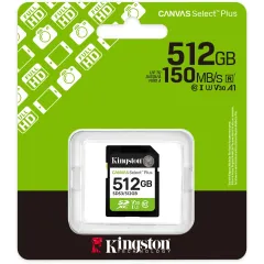 Флеш карта SDXC 512GB Kingston SDS3/512GB Canvas Select Plus V10 w/o adapter