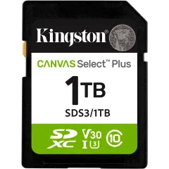 Флеш карта SDXC 1TB Kingston SDS3/1TB Canvas Select Plus V30 w/o adapter