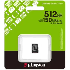 Флеш карта microSDXC 512GB Kingston SDCS3/512GBSP Canvas Select Plus V30 A1 w/o adapter