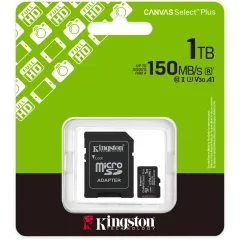 Флеш карта microSDXC 1TB Kingston SDCS3/1TB Canvas Select Plus V30 A1 + adapter