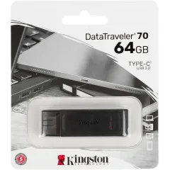 Флеш Диск Kingston 64GB DataTraveler 70 Type-C DT70/64GB USB3.0 черный