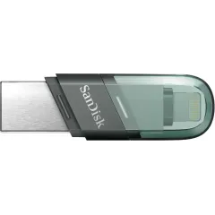 Флеш Диск Sandisk 64Gb iXpand Flip SDIX90N-064G-GN6NN USB3.1 зеленый/серебристый