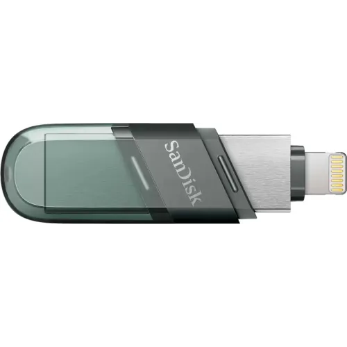 Флеш Диск Sandisk 64Gb iXpand Flip SDIX90N-064G-GN6NN USB3.1 зеленый/серебристый