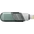 Флеш Диск Sandisk 64Gb iXpand Flip SDIX90N-064G-GN6NN USB3.1 зеленый/серебристый