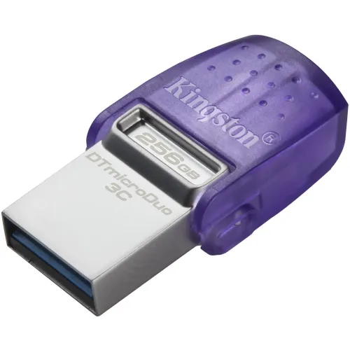 Флеш Диск Kingston 256Gb DataTraveler microDuo 3C DTDUO3CG3/256GB USB3.0 фиолетовый