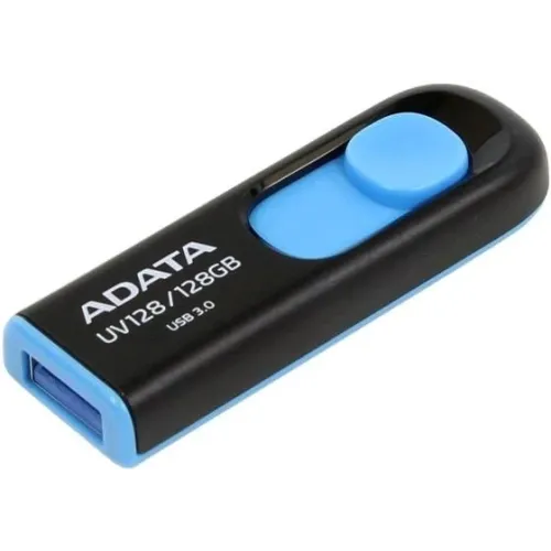 Флеш Диск A-Data 128Gb DashDrive UV128 AUV128-128G-RBE USB3.0 черный/синий