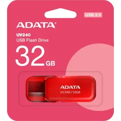 Флеш Диск A-Data 32Gb UV240 AUV240-32G-RRD USB2.0 красный