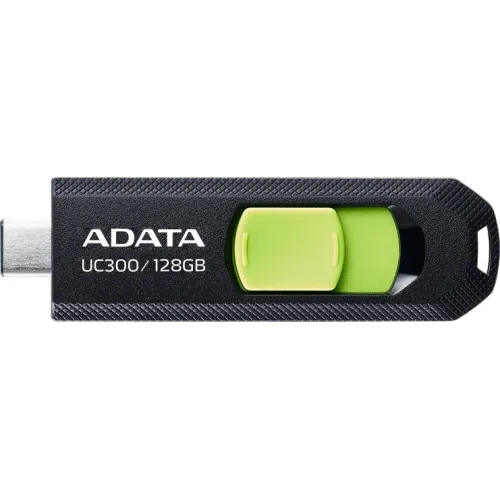 Флеш Диск A-Data 128Gb Type-C UC300 ACHO-UC300-128G-RBK/GN USB3.2 черный/зеленый