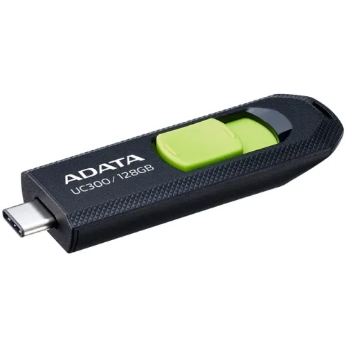 Флеш Диск A-Data 128Gb Type-C UC300 ACHO-UC300-128G-RBK/GN USB3.2 черный/зеленый