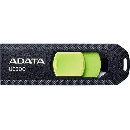 Флеш Диск A-Data 128Gb Type-C UC300 ACHO-UC300-128G-RBK/GN USB3.2 черный/зеленый