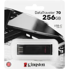 Флеш Диск Kingston 256GB DataTraveler 70 Type-C DT70/256GB USB3.0 черный