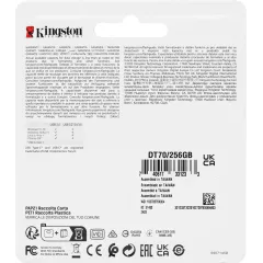 Флеш Диск Kingston 256GB DataTraveler 70 Type-C DT70/256GB USB3.0 черный