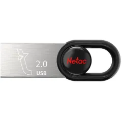 Флеш Диск Netac 32Gb UM2 NT03UM2N-032G-20BK USB2.0 серебристый/черный
