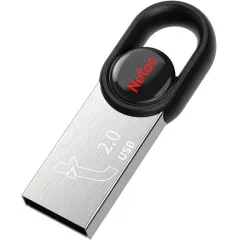 Флеш Диск Netac 32Gb UM2 NT03UM2N-032G-20BK USB2.0 серебристый/черный