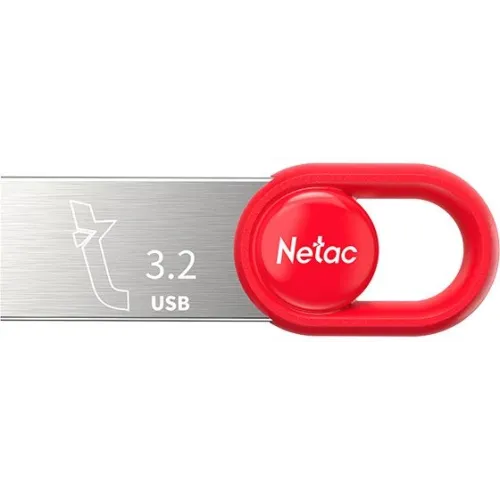 Флеш Диск Netac 64Gb UM2 NT03UM2N-064G-32RE USB3.2 серебристый/красный