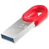 Флеш Диск Netac 64Gb UM2 NT03UM2N-064G-32RE USB3.2 серебристый/красный