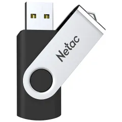 Флеш Диск Netac 64GB U505 NT03U505N-064G-20BK USB2.0 черный/серебристый