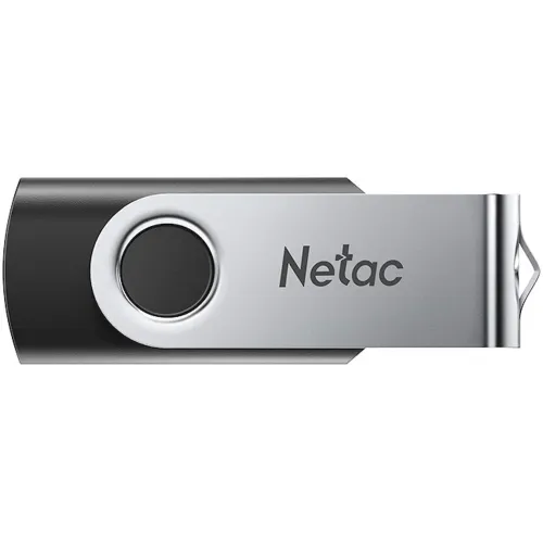 Флеш Диск Netac 64GB U505 NT03U505N-064G-20BK USB2.0 черный/серебристый
