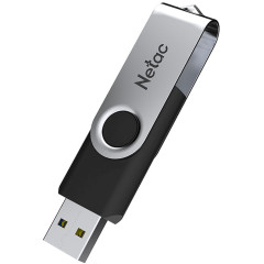 Флеш Диск Netac 128GB U505 NT03U505N-128G-20BK USB2.0 черный/серебристый
