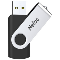 Флеш Диск Netac 128GB U505 NT03U505N-128G-20BK USB2.0 черный/серебристый