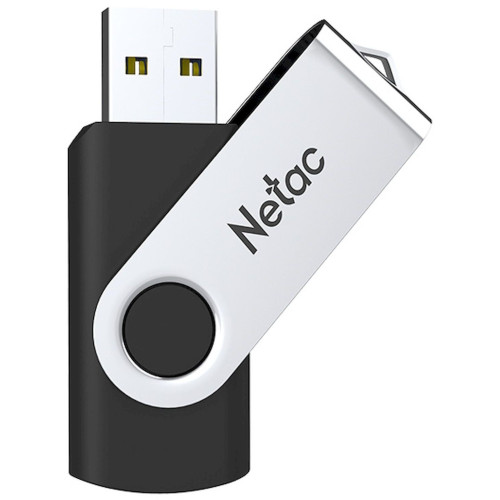 Флеш Диск Netac 128GB U505 NT03U505N-128G-20BK USB2.0 черный/серебристый