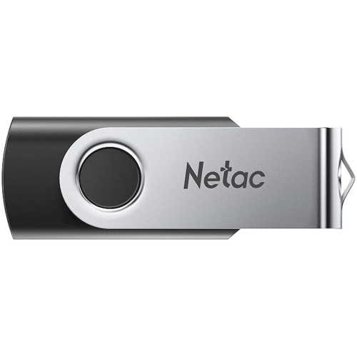 Флеш Диск Netac 128GB U505 NT03U505N-128G-20BK USB2.0 черный/серебристый
