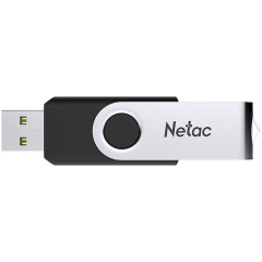 Флеш Диск Netac 128GB U505 NT03U505N-128G-20BK USB2.0 черный/серебристый