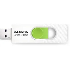 Флеш Диск A-Data 32GB UV320 AUV320-32G-RWHGN USB3.2 белый/зеленый