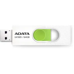 Флеш Диск A-Data 64GB UV320 AUV320-64G-RWHGN USB3.2 белый/зеленый