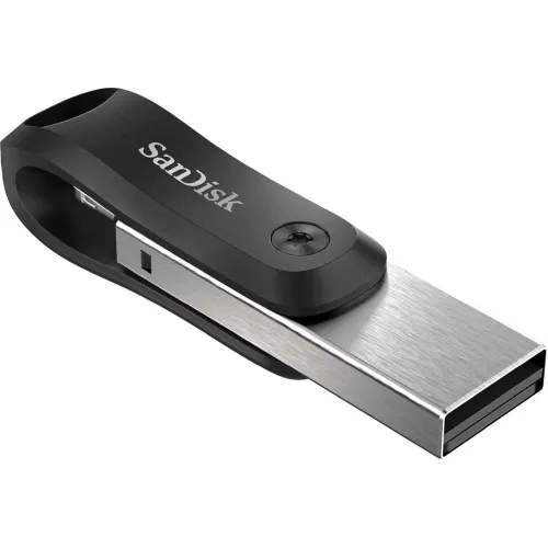 Флеш Диск Sandisk 64GB iXpand Go SDIX60N-064G-GN6NN USB3.0 черный/серебристый